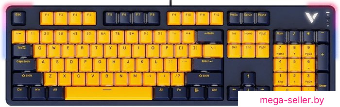 Клавиатура Rapoo V500 Pro 2024 (темно-синий/желтый)