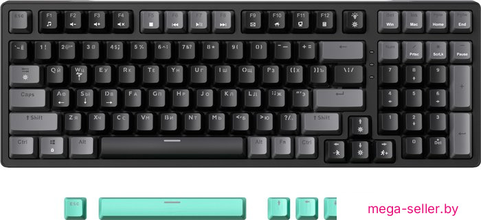 Клавиатура JEGG ZA99 Black Grey Green (TNT Yellow)