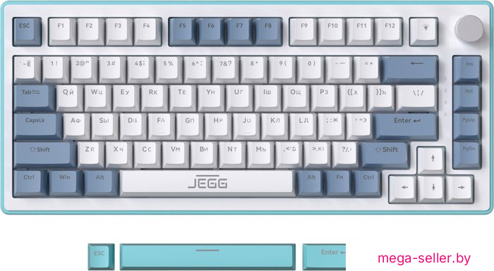 Клавиатура JEGG ZA82 White Navy Blue (OUTEMU Orange)