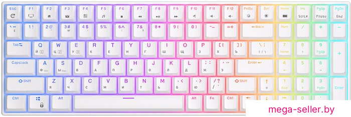 Клавиатура Royal Kludge RK100 RGB (белый, RK Red)