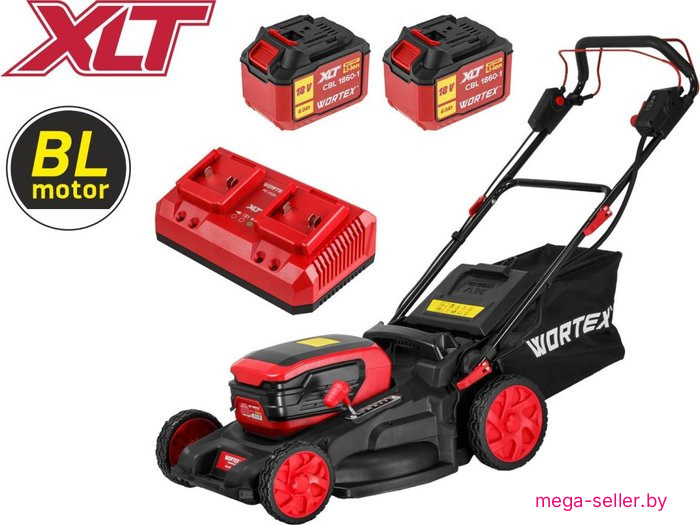 Газонокосилка Wortex CLM 4536-4 XLT Set 2334161 (с 2-мя АКБ)