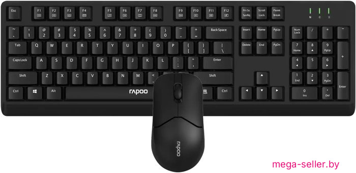 Офисный набор Rapoo X1500 (черный)