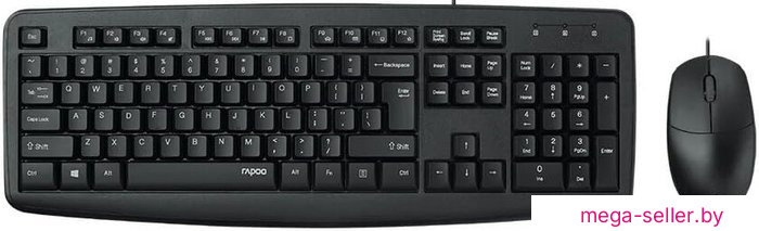 Офисный набор Rapoo NX1600 (черный)
