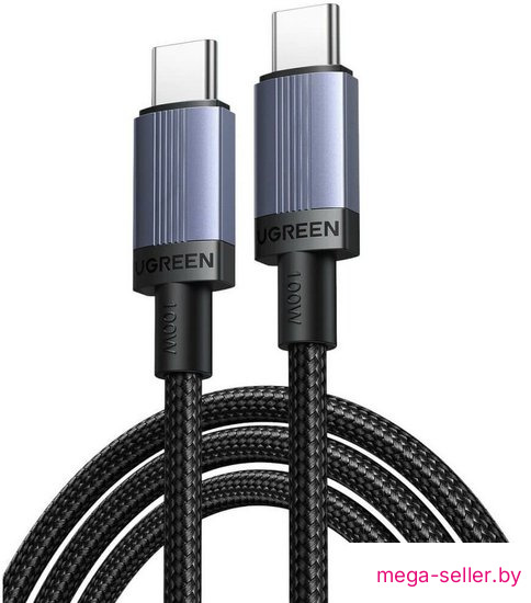 Кабель Ugreen L528 65834 USB Type C - USB Type C 100W (3 м, черный)