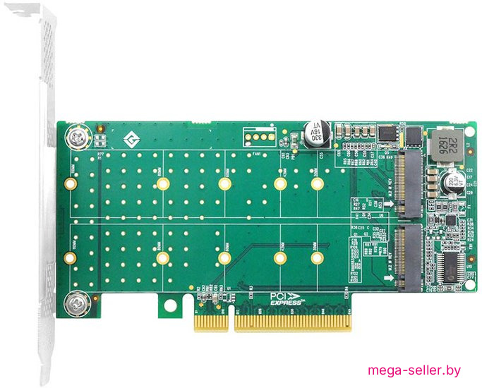 Адаптер для подключения M.2 накопителей Linkreal LRNV95N8 PCIe x8 to 2-Port M.2 NVMe Adapter