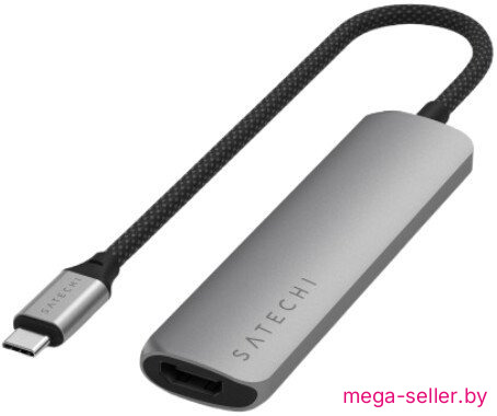 Док-станция Satechi 4-in-1 USB-C Slim Multiport Adapter 4K ST-P4SM (серый)