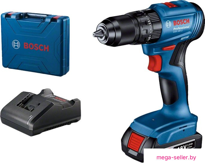 Ударная дрель-шуруповерт Bosch GSB 185-LI Professional 06019K3101 (с 1-им АКБ, кейс)