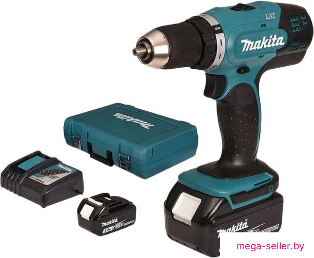 Дрель-шуруповерт Makita DDF453RFE (с 2-мя АКБ, кейс)