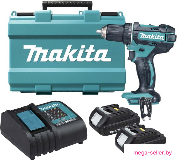 Дрель-шуруповерт Makita DDF482SYE (с 2-мя АКБ)