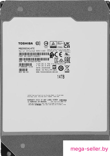 Жесткий диск Toshiba MG Series 14TB MG09SCA14TE