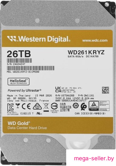 Жесткий диск WD Gold 26TB WD261KRYZ