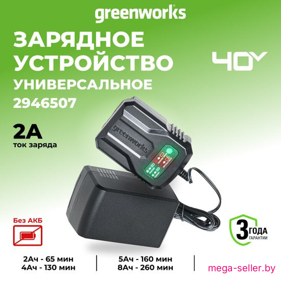Зарядное устройство Greenworks G40UCM2M (40В)