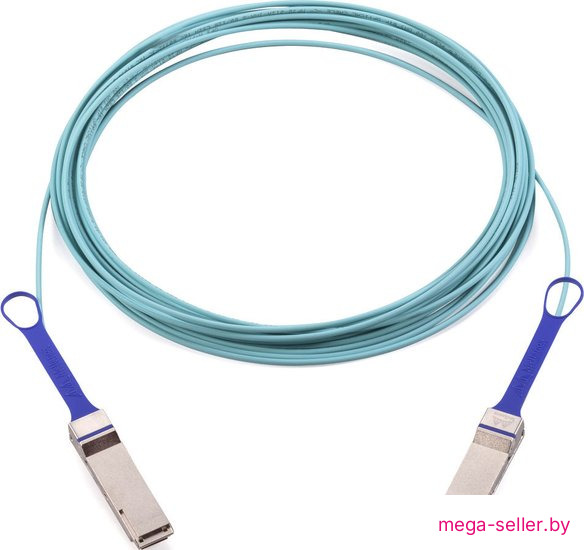 Кабель Mellanox QSFP28 - QSFP28 MFA1A00-C010 (10 м, голубой)