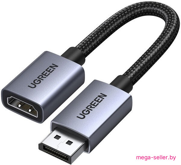 Адаптер Ugreen DP133 65982 DisplayPort - HDMI (0.2 м, черный)