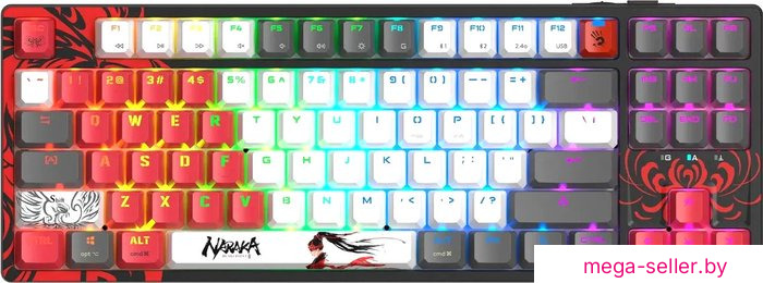 Клавиатура A4Tech Bloody WS87 Naraka (Bloody BLMS Red Plus)