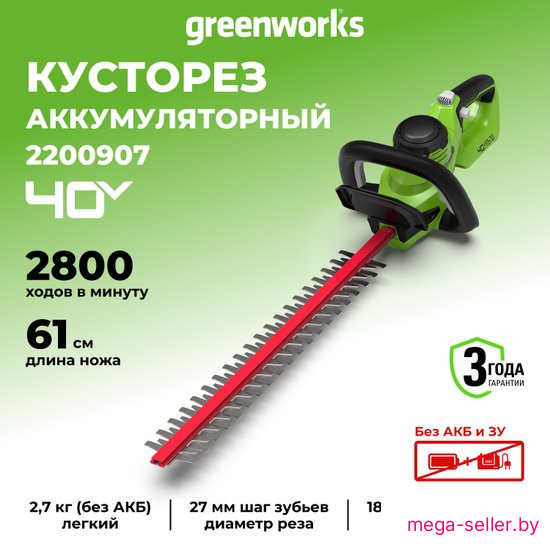 Кусторез Greenworks G40HT61 2200907 (без АКБ)