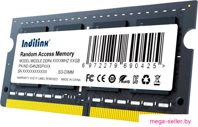Оперативная память Indilinx 8ГБ DDR4 SODIMM 3200 МГц IND-ID4N32SP08X