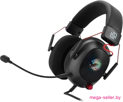 Наушники Оклик HS-L305G (черный/красный)
