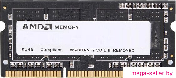 Оперативная память AMD 8ГБ DDR3 SODIMM 1600МГц R538G1601S2S-U