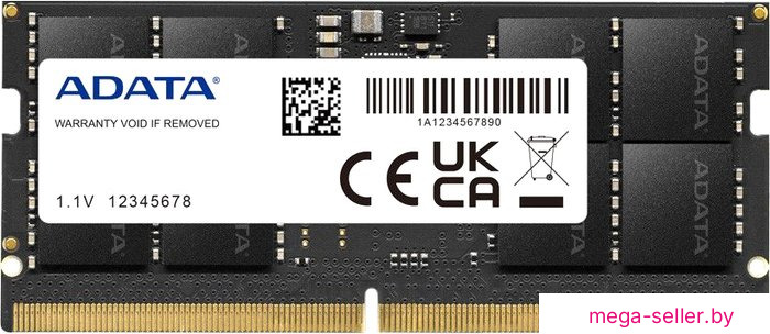 Оперативная память ADATA 32ГБ DDR5 SODIMM 5600 МГц AD5S560032G-S