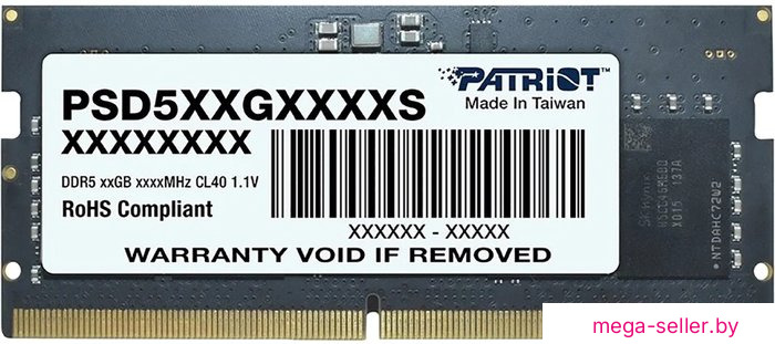 Оперативная память Patriot Signature Line 8ГБ DDR5 5600 МГц PSD58G560041S
